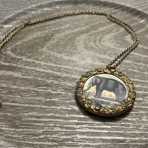 Gold Elephant Pendant Necklace 24”